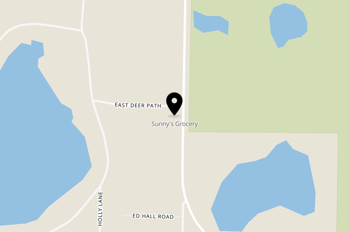 Map showing the location of Sunny's Grocery And Deli on 7848 Co Rd 374 in Donalsonville